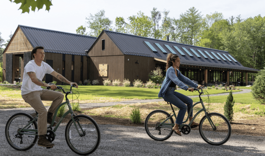 two-people-biking-at-autocamp-in-catskills